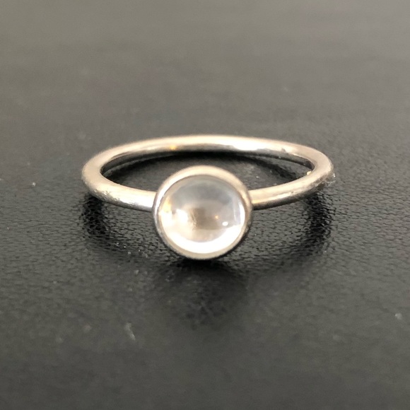 PANDORA DROPLET RING, ROCK CRYSTAL - Picture 2 of 7